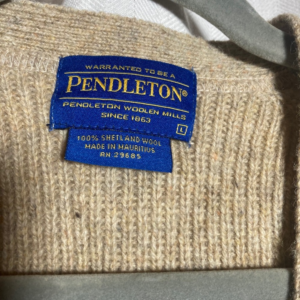 Pendleton Button Front Cardigan Shetland Virgin W… - image 3